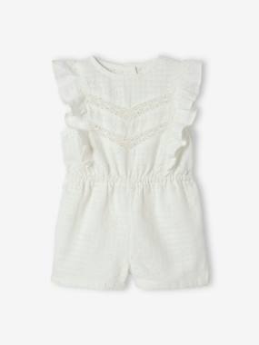 -Occasion wear Playsuit in Broderie Anglaise for Babies
