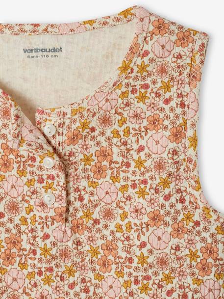 Floral Rib Knit Top for Girls multicoloured - vertbaudet enfant 