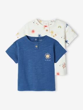 Pack of 2 Sun T-Shirts for Babies  - vertbaudet enfant