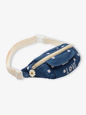 Girls-Accessories-Bumbag in Embroidered Denim for Girls