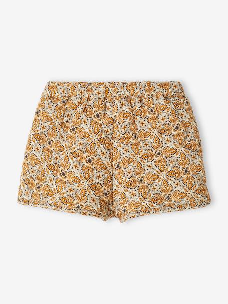 Printed, Quilted Shorts for Girls ecru - vertbaudet enfant 