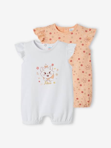 Set of 2 Jumpsuits for Babies, Marie of The Aristocats by Disney® peach - vertbaudet enfant 