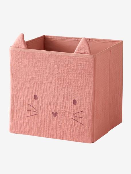 Set of 2 Animals Boxes in Cotton Gauze set pink+set white+set yellow - vertbaudet enfant 