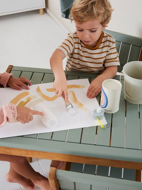 Painter Set in FSC® Wood BLUE DARK SOLID WITH DESIGN - vertbaudet enfant 