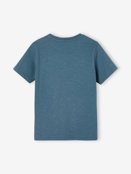 T-shirt garçon personnalisable manches courtes aubergine+blanc+BLEU+jaune pâle+mangue+sauge - vertbaudet enfant 
