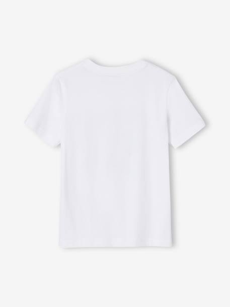 Sequinned T-Shirt for Boys ecru+marl grey - vertbaudet enfant 