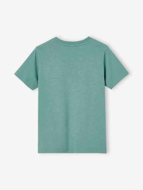 T-shirt garçon personnalisable manches courtes aubergine+blanc+BLEU+jaune pâle+mangue+sauge - vertbaudet enfant 