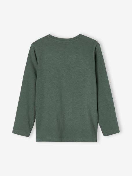 T-shirt garçon unis manches longues personnalisable anthracite+BLEU+jaune+marine+vert grisé+vert sapin - vertbaudet enfant 
