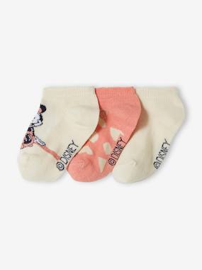 Pack of 3 Pairs of Minnie Mouse by Disney® Trainer Socks  - vertbaudet enfant