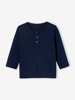 -Grandad-Style Long-Sleeved Top for Baby Boys