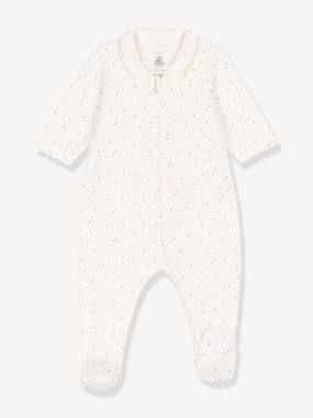 Baby-Pyjamas & Sleepsuits-Zipped Sleepsuit in Organic Cotton, by PETIT BATEAU