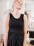 Short, Dual Fabric Sleeveless Dress for Maternity black - vertbaudet enfant 