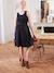 Short, Dual Fabric Sleeveless Dress for Maternity black - vertbaudet enfant 