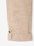 Pantalon garçon retroussable en pantacourt léger aspect lin tissé beige chiné+bleu clair - vertbaudet enfant 