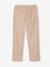 Pantalon garçon retroussable en pantacourt léger aspect lin tissé beige chiné+bleu clair - vertbaudet enfant 