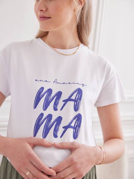 T-Shirt with Message, for Maternity ecru - vertbaudet enfant 