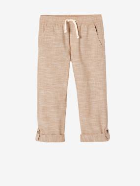 Boys-Trousers, Convert into Cropped Trousers, in Lightweight Fabric, for Boys