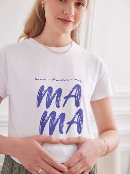 T-Shirt with Message, for Maternity ecru - vertbaudet enfant 