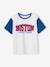 Boston Sports T-Shirt with Contrasting Sleeves, for Boys white - vertbaudet enfant 