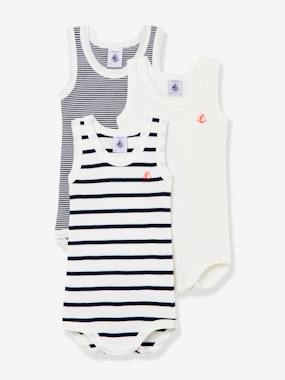 Bébé-Body-Lot de 3 bodies sans manches en coton bio
