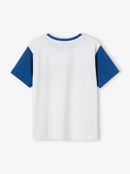 T-shirt sport team Boston garçon manches courtes contrastantes blanc - vertbaudet enfant 