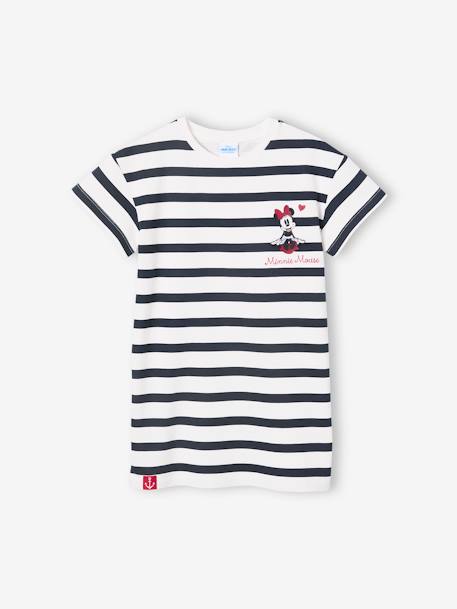 Minnie Mouse Nautical Dress by Disney® for Girls striped navy blue - vertbaudet enfant 
