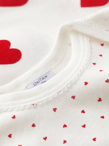 Pack of 3 Short Sleeve Bodysuits in Organic Cotton, by Petit Bateau white - vertbaudet enfant 