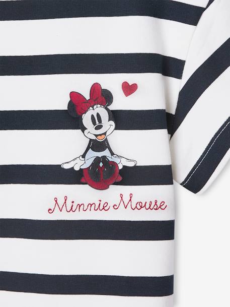 Minnie Mouse Nautical Dress by Disney® for Girls striped navy blue - vertbaudet enfant 