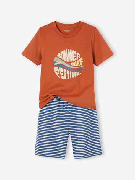Lot de 2 pyjashorts garçon summer surf bleu jean - vertbaudet enfant 
