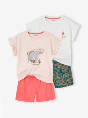 Girls-Nightwear-Pack of 2 Basics "Wild" Pyjamas for Girls