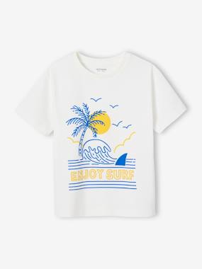 -T-Shirt with Landscape & Details in Puff Ink, for Boys