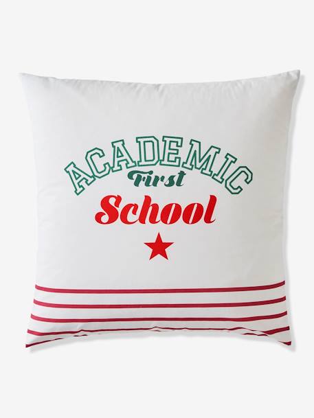 Duvet Cover + Pillowcase Set for Children, Academic WHITE MEDIUM SOLID WITH DESIGN - vertbaudet enfant 