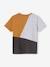 T-shirt sport colorblock garçon manches courtes gris chiné - vertbaudet enfant 
