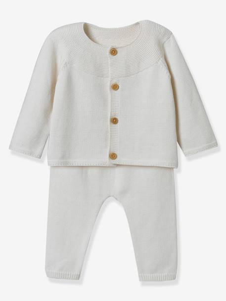 Jersey Knit Combo for Babies, by CYRILLUS ecru - vertbaudet enfant 