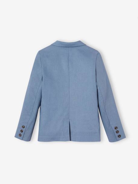 Veste garçon cérémonie en coton/lin beige+beige clair+bleu+marine foncé+vert sauge - vertbaudet enfant 
