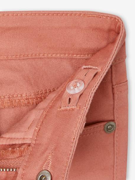 Indestructible Slim Leg Trousers, Heart Pockets on the Back, for Girls blush - vertbaudet enfant 
