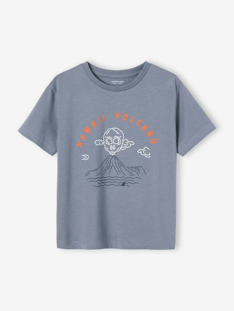 T-shirt motif paysage détails encre gonflante garçon bleu jean - vertbaudet enfant 