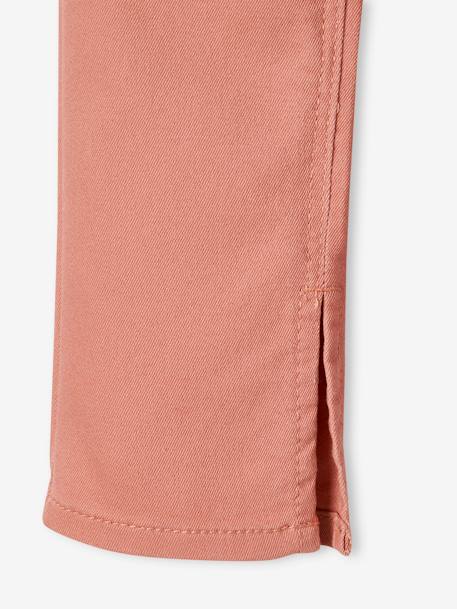 Indestructible Slim Leg Trousers, Heart Pockets on the Back, for Girls blush - vertbaudet enfant 