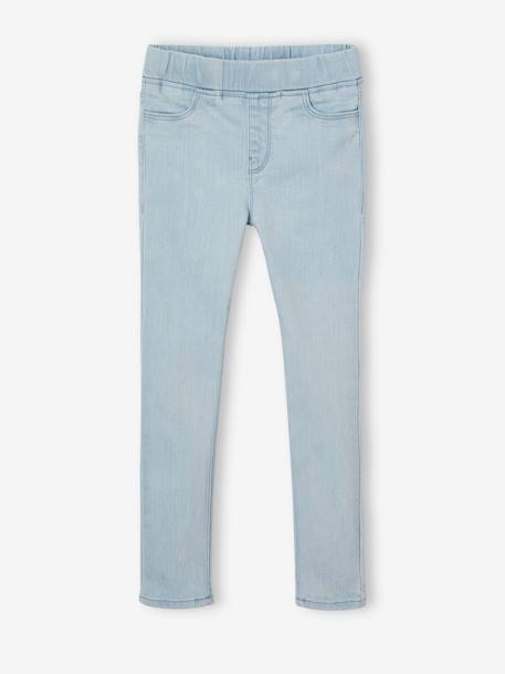 Jean fille tregging Basics bleu jean+double stone+stone - vertbaudet enfant 