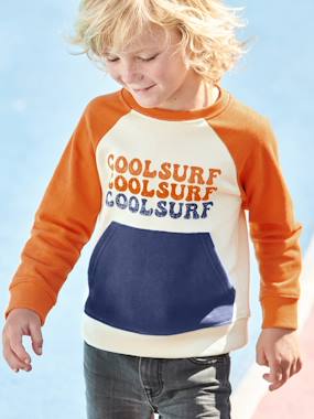 -Cool Surf Sweatshirt, Colourblock Effect, for Boys