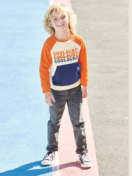 Cool Surf Sweatshirt, Colourblock Effect, for Boys multicoloured - vertbaudet enfant 
