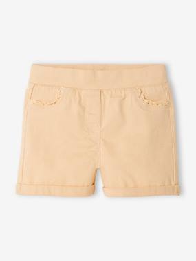 -Shorts with Macramé Trim, for Girls