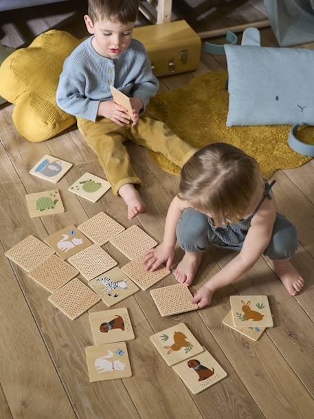 Giant Memory Game in FSC® Wood BEIGE MEDIUM SOLID WITH DECOR - vertbaudet enfant 