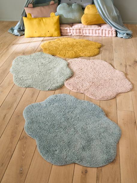 Towelling Cloud Rug cinnamon+ecru+rosy+sage green - vertbaudet enfant 