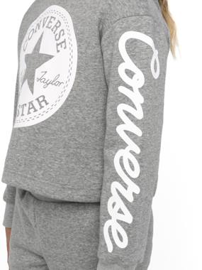 -Hooded Sweatshirt, Chuck Patch Cropped Hoodie by CONVERSE