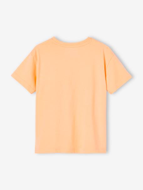 T-shirt motif photoprint inscription encre gonflante garçon abricot poudré - vertbaudet enfant 