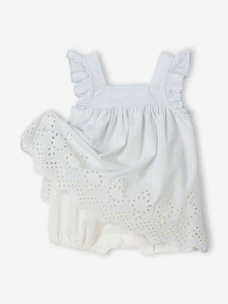 Occasion Wear Dress with Bodysuit for Babies sky blue - vertbaudet enfant 