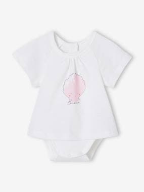 Baby-T-shirts & Roll Neck T-Shirts-Short Sleeve Bodysuit Top for Babies