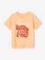 T-Shirt with Photoprint Motif & Puff Ink Inscription for Boys rosy apricot - vertbaudet enfant 