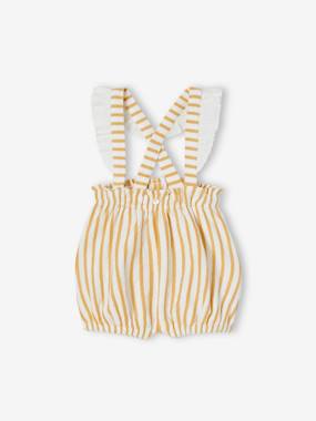 Striped Shorts with Straps, for Babies  - vertbaudet enfant